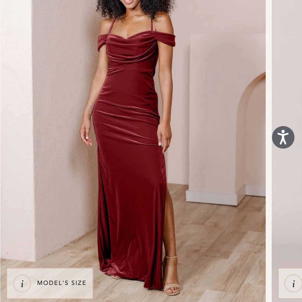 Revelry Sienna Velvet Dress Romantic Rose 16 in 46" inch length
